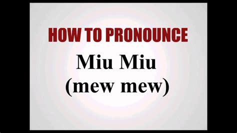 how to pronounce miu